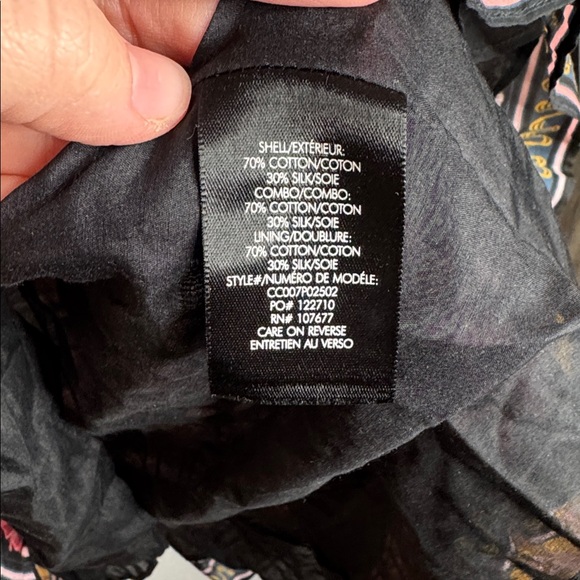 Alice + Olivia Sedona Mandarin Tunic Mini Dress Size 6 Cotton Silk Blend Boho - Picture 6 of 7